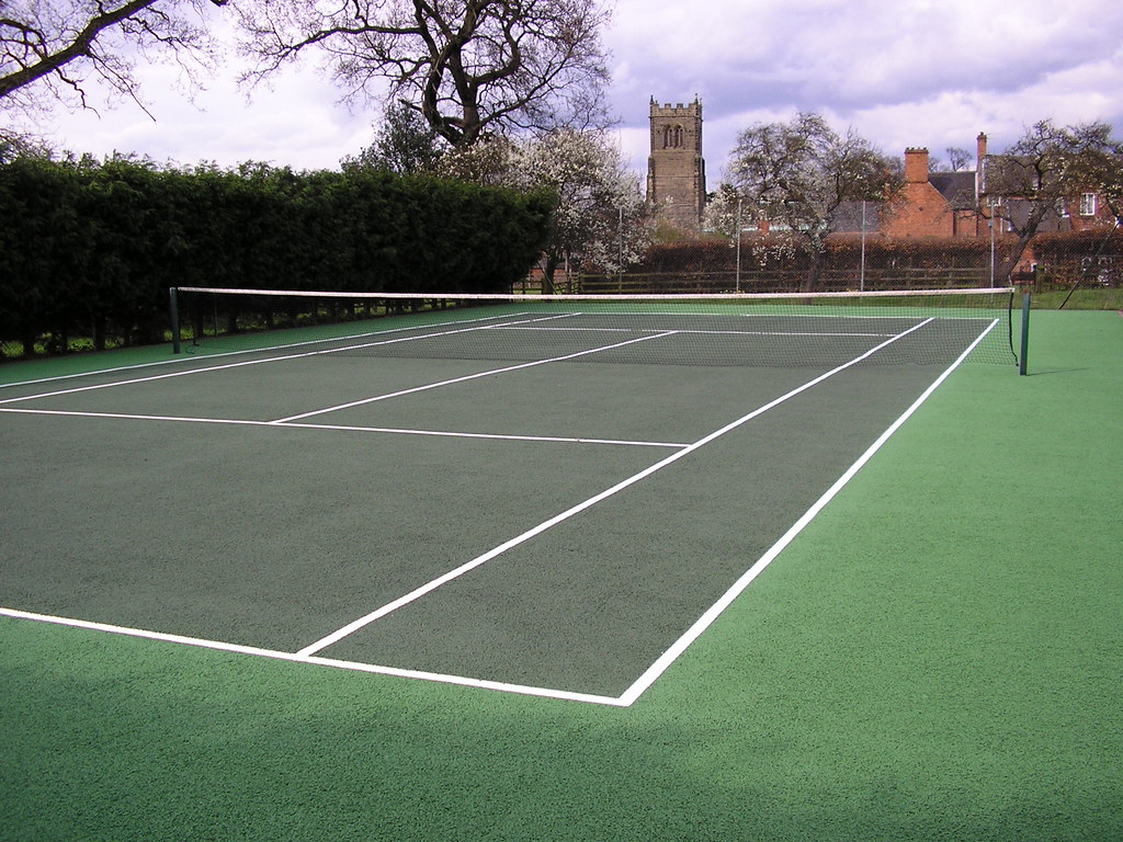 Court de tennis vu d'en haut