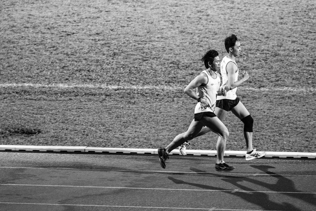 Coureurs lors d'un marathon urbain